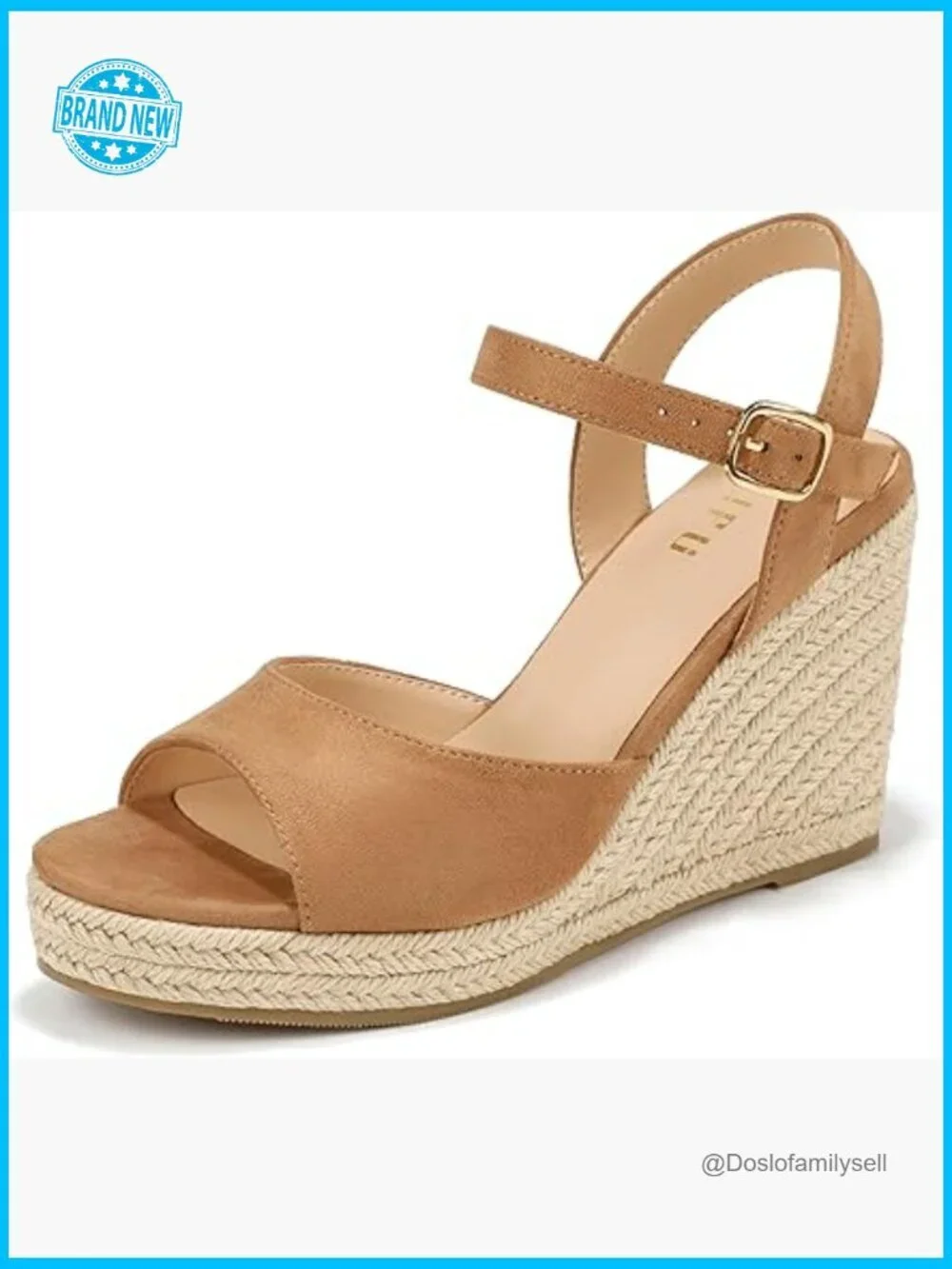 Espadrille Wedges Sandals Women Platform Peep Toe Slingback Comfortable Casual